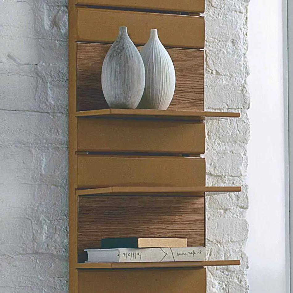 Termoarredo idraulico in acciaio, mensole in rovere,Utility Scirocco H Viadurini