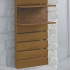 Termoarredo idraulico in acciaio, mensole in rovere,Utility Scirocco H Viadurini