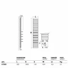 Termoarredo idraulico in acciaio, mensole in rovere,Utility Scirocco H Viadurini