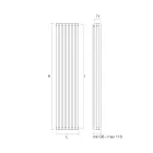 Termoarredo Idraulico Realizzato con Struttura in Acciaio al Carbonio - Gelato Viadurini