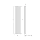 Termoarredo Idraulico Realizzato in Acciaio al Carbonio Made in Italy - Cannoli Viadurini