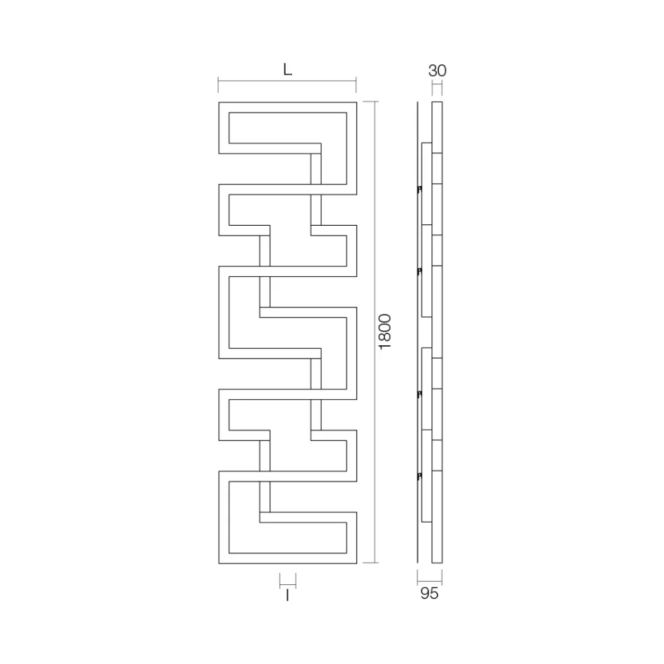 Termoarredo Idraulico Realizzato in Acciaio Inox Made in Italy - Forno Viadurini