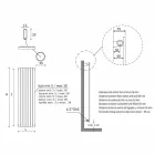 Termoarredo Idraulico Verticale a Parete Design Moderno fino 1224 Watt - Regolo Viadurini