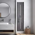 Termoarredo in Acciaio al Carbonio con Asta Portasalviette Made in Italy - Lux Viadurini