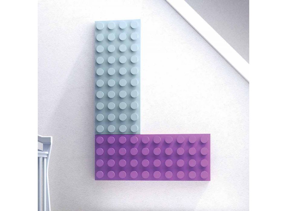 Termoarredo lego idraulico design moderno Brick by Scirocco H  Viadurini