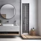Termoarredo Misto con Asta Portasalviette in Acciaio Made in Italy - Lux Viadurini