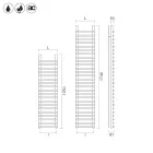 Termoarredo Misto in Acciaio con Finitura Marrone Rame Made in Italy - Ignis Viadurini