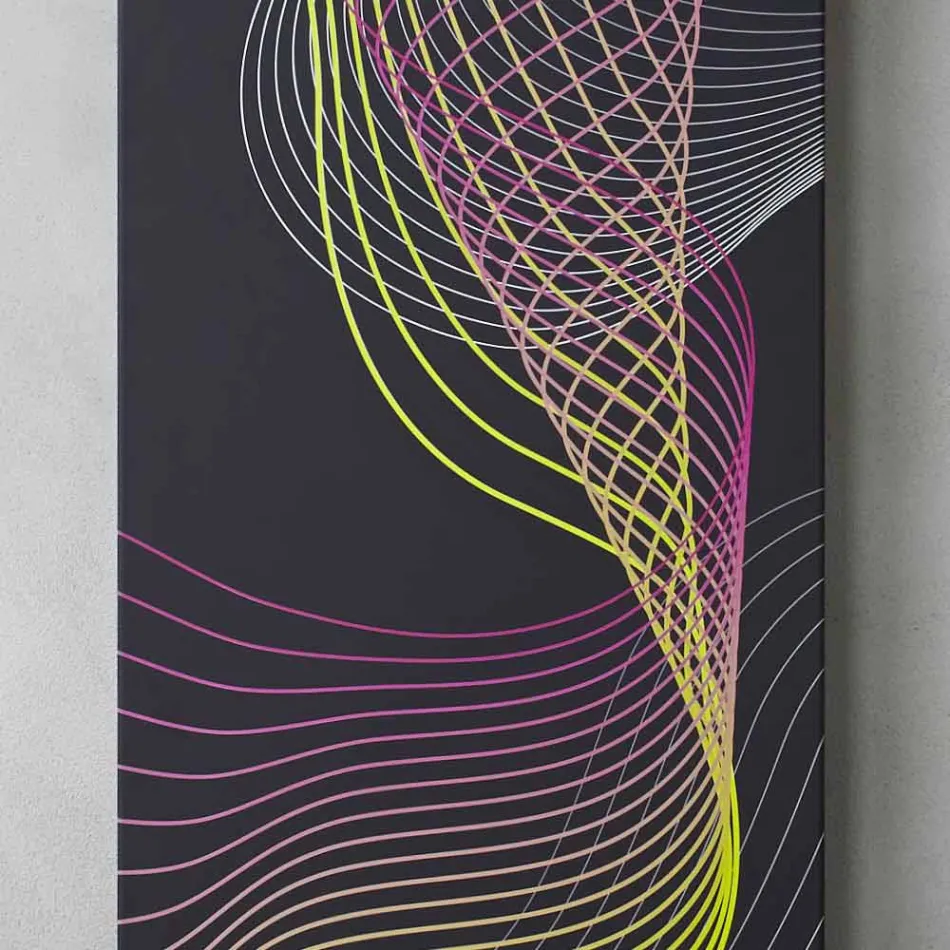 Termoarredo Moderno Elettrico a Parete in Acciaio con Decoro 1000 Watt - Kelvin Viadurini