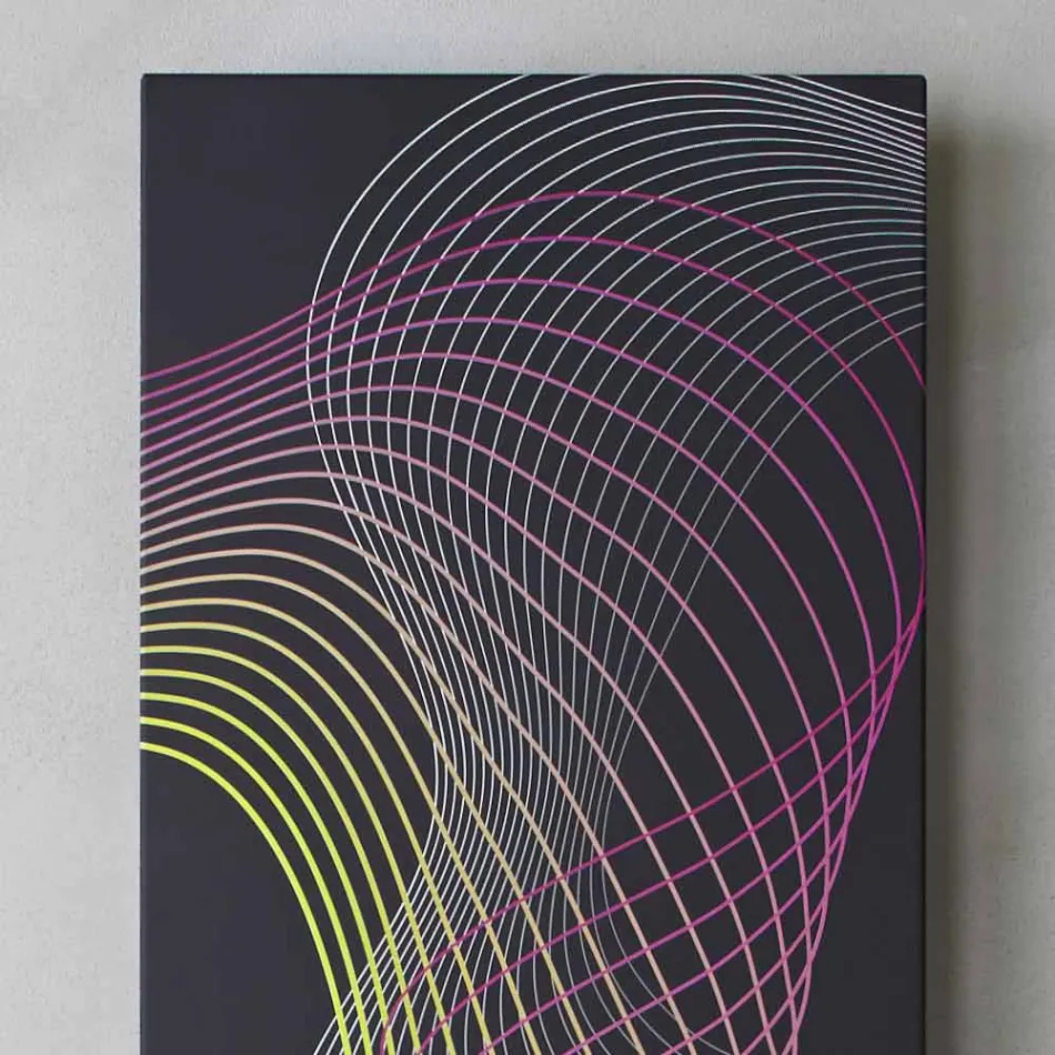 Termoarredo Moderno Idraulico a Parete in Acciaio con Decoro 839 Watt - Kelvin Viadurini