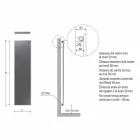 Termoarredo Moderno Idraulico a Parete in Acciaio con Decoro 839 Watt - Kelvin Viadurini