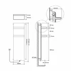 Termoarredo Portasciugamani Design Elettrico Verticale fino 1000 watt - Rebel Viadurini