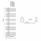 Termoarredo Scaldasalviette Cromato in Acciaio Design Idraulico 483 W - Pavone Viadurini