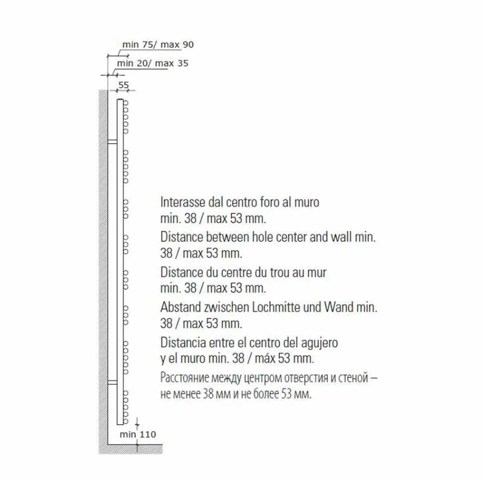 Termoarredo Scaldasalviette Cromato in Acciaio Design Idraulico 483 W - Pavone Viadurini