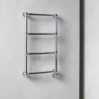 Termoarredo Scaldasalviette Elettrico Cromo in Ottone di Design 200 W - Caesar Viadurini