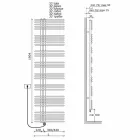 Termoarredo Scaldasalviette Elettrico in Acciaio Cromato Design 700 W - Pavone Viadurini