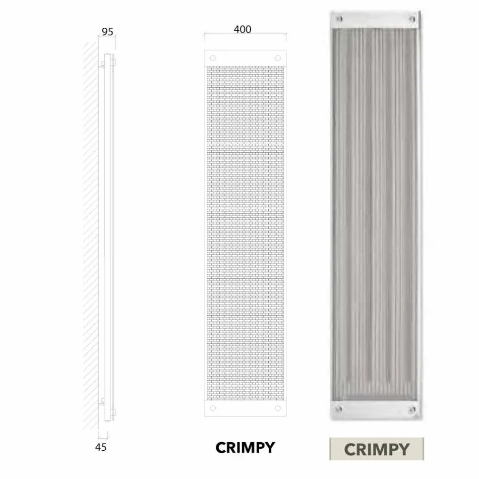 Termoarredo verticale idraulico design moderno New Dress by Scirocco H Viadurini