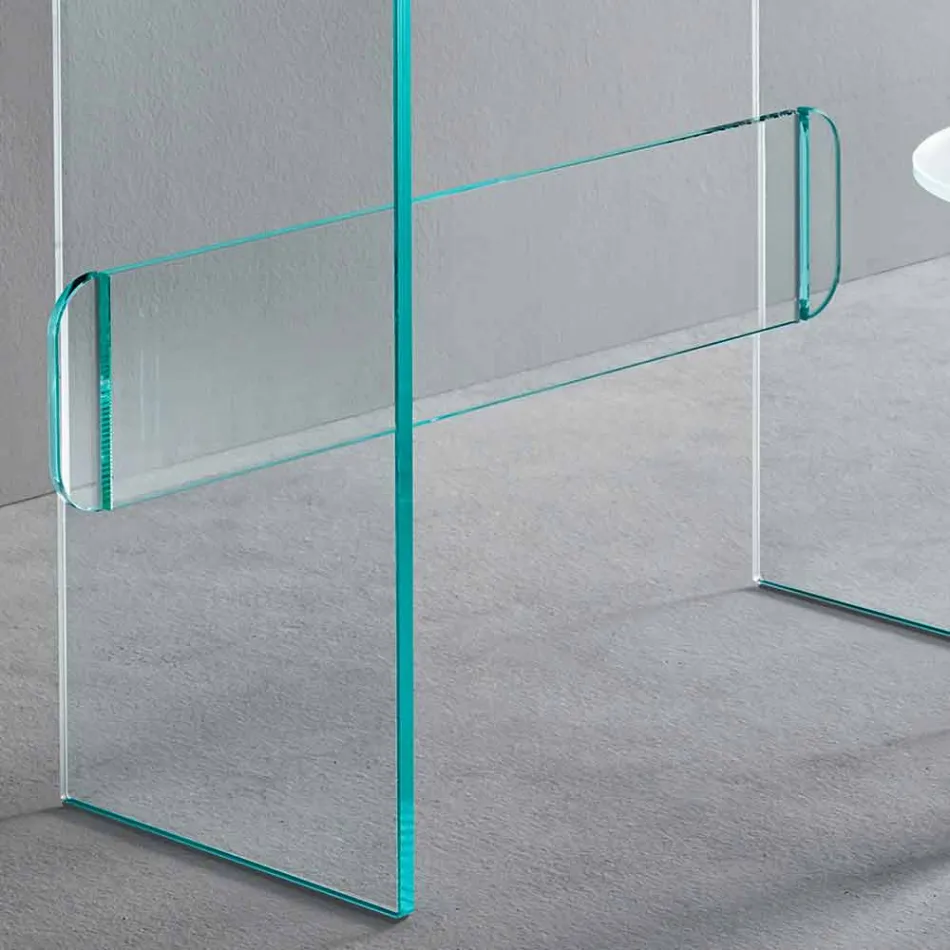 Toeletta da Trucco con Specchio e Cassetto in Vetro 3 Finiture - Salvie Viadurini