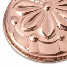 Tortiera in Rame Stagnato a Mano Tondo con Decoro Fiore 28 cm - Gianmattia Viadurini