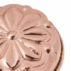 Tortiera in Rame Stagnato a Mano Tondo con Decoro Fiore 28 cm - Gianmattia Viadurini