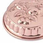 Tortiera in Rame Stagnato a Mano Tondo con Decoro Frutta 28 cm - Gianmattia Viadurini