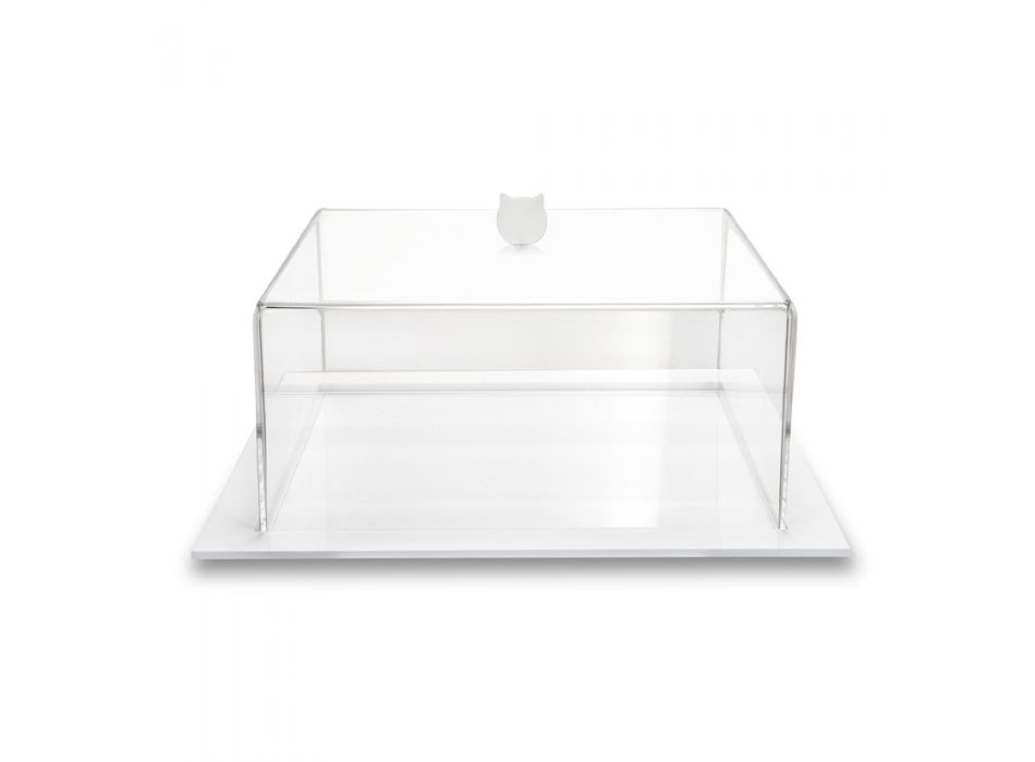 Tortiera Quadrata Plexiglass Trasparente Made in Italy 2 Misure - Crotone Viadurini