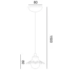 Toscot Apuane lampada a sospensione in terracotta senza rosone Made in Toscana Viadurini