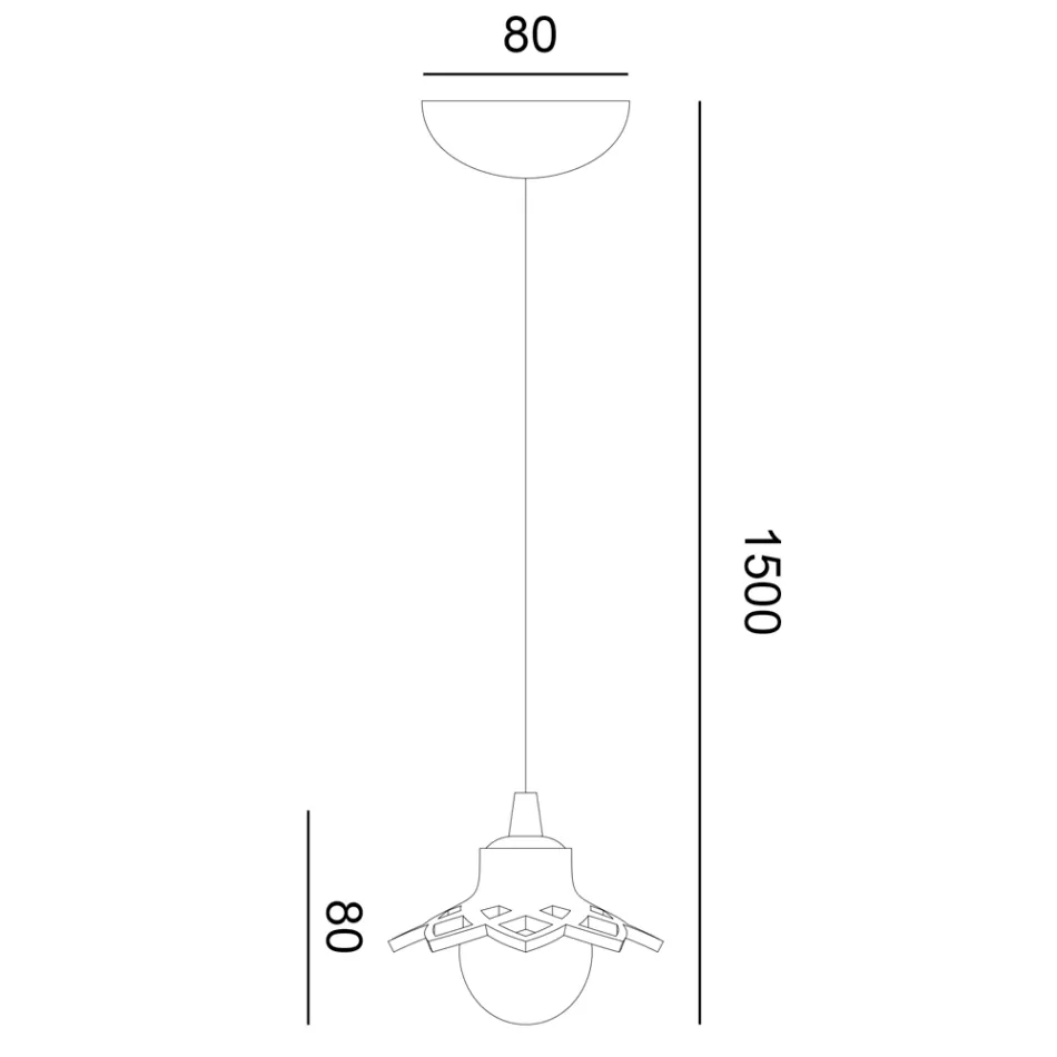 Toscot Apuane lampada a sospensione in terracotta senza rosone Made in Toscana Viadurini