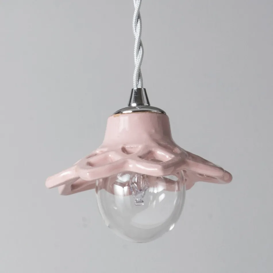 Toscot Apuane lampada a sospensione in terracotta senza rosone Made in Toscana Viadurini