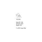 Toscot Asiago applique con braccio made in Toscana Viadurini