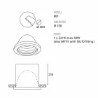 Toscot Carso faro ad incasso Ø23 cm made in Toscana Viadurini