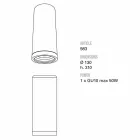 Toscot Carso plafoniera grande Ø13 x H 31cm made in Toscana Viadurini