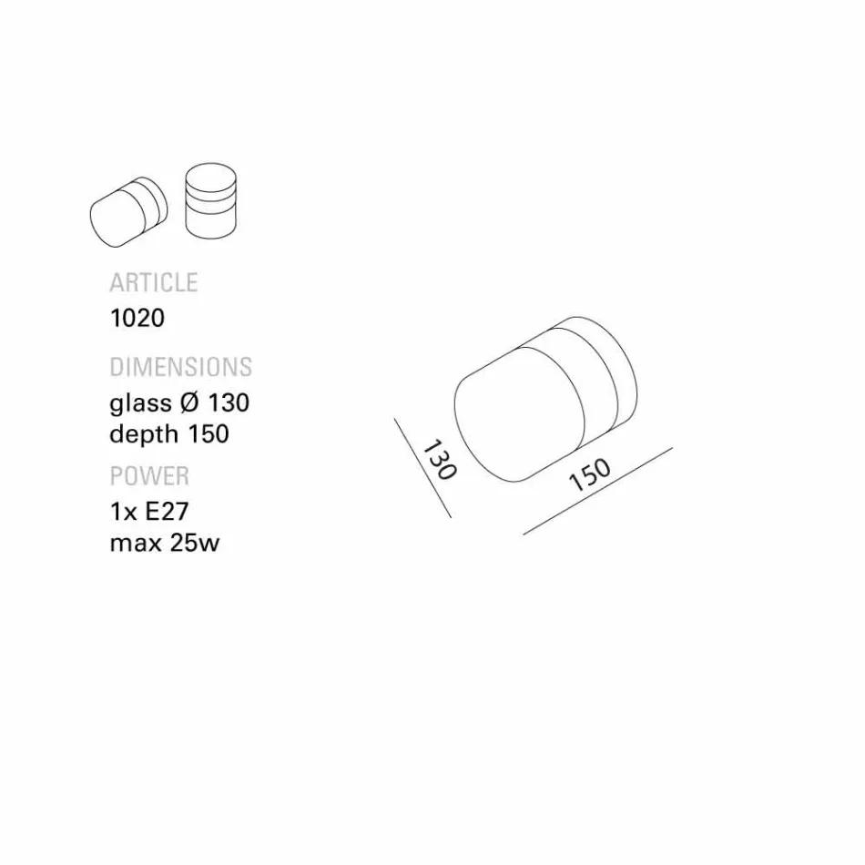 Toscot Chapeau! Lampada a parete/soffitto fatta a mano made in Toscana Viadurini