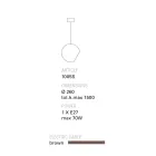 Toscot Newton lampada a sospensione in terracotta stile contemporaneo Viadurini