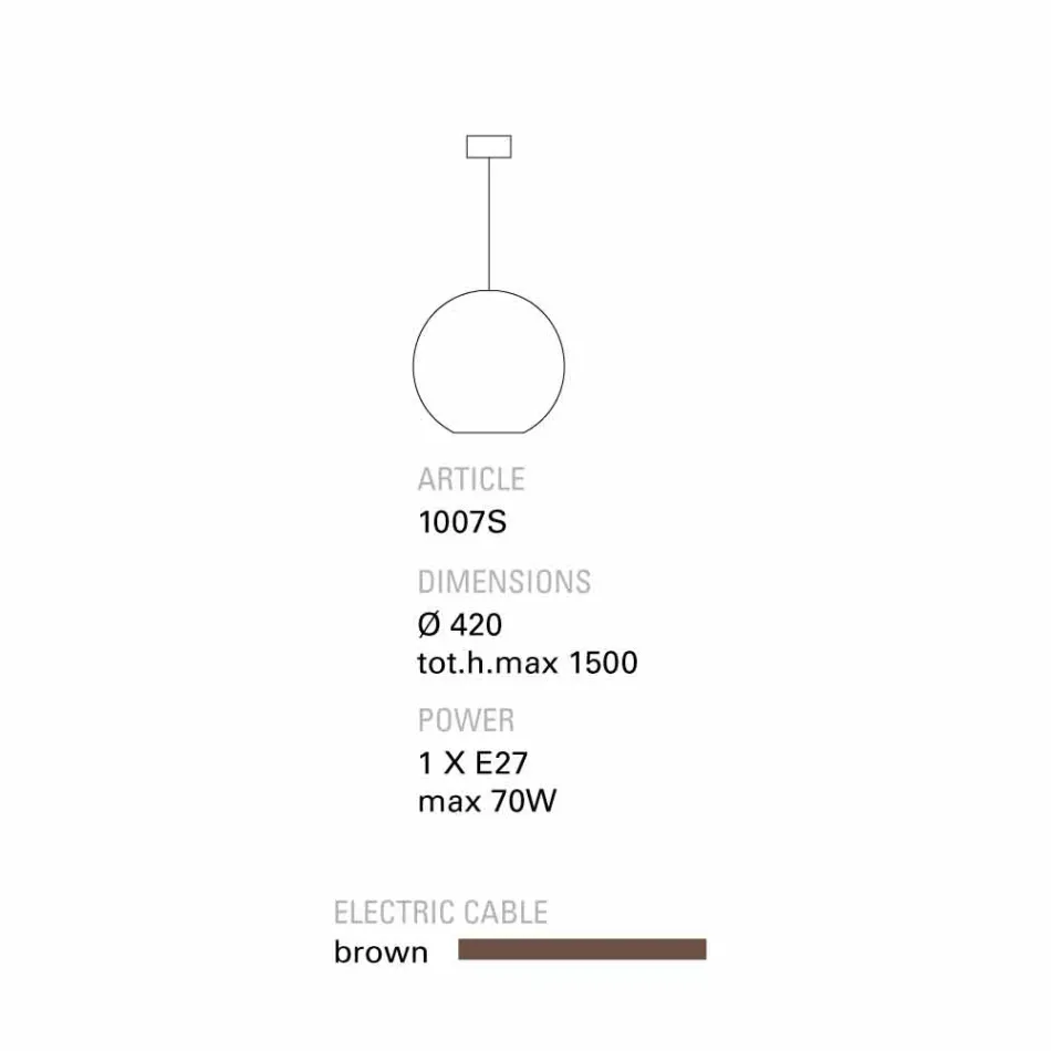 Toscot Newton lampada a sospensione moderna in terracotta fatta a mano Viadurini