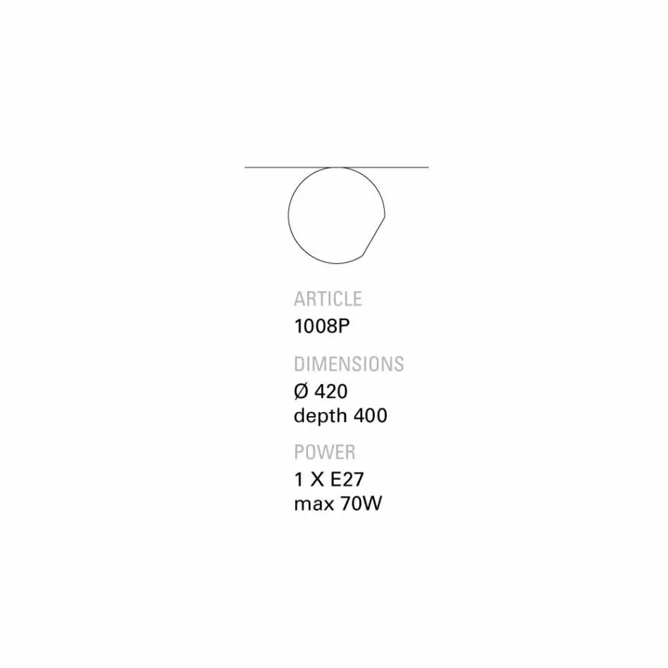 Toscot Newton plafoniera / applique obliqua in terracotta Viadurini