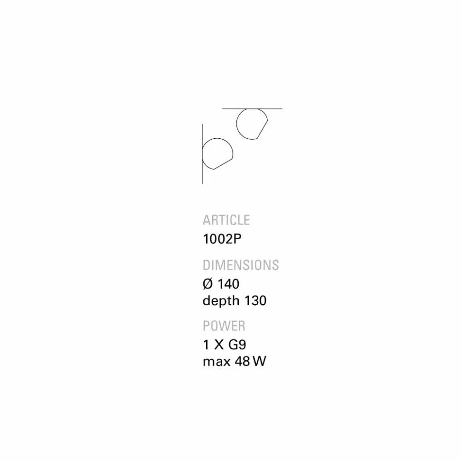 Toscot Newton plafoniera / applique obliqua in terracotta Viadurini