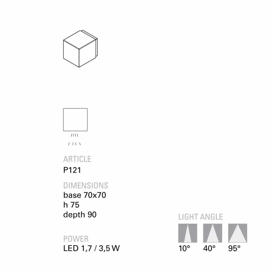 Toscot Smith applique a LED da esterno in terracotta, fatta a mano Viadurini