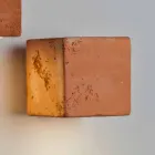 Toscot Smith applique a LED da esterno in terracotta, fatta a mano Viadurini