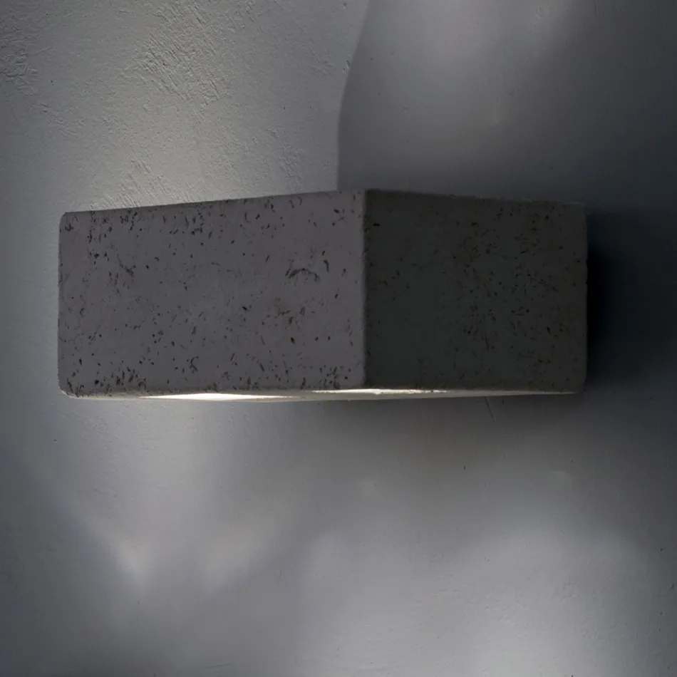 Toscot Smith applique a LED da giardino in terracotta, fatta in Toscana Viadurini