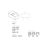 Toscot Smith applique a LED da giardino in terracotta, fatta in Toscana Viadurini