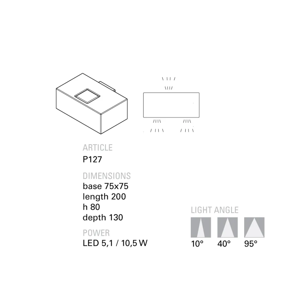Toscot Smith applique a LED da giardino in terracotta, fatta in Toscana Viadurini