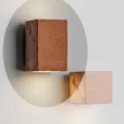 Toscot Smith applique da giardino a LED in terracotta, fatta a mano Viadurini