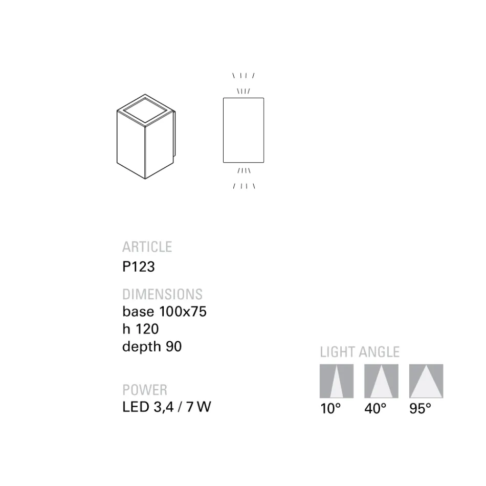 Toscot Smith applique da giardino a LED in terracotta, fatta a mano Viadurini