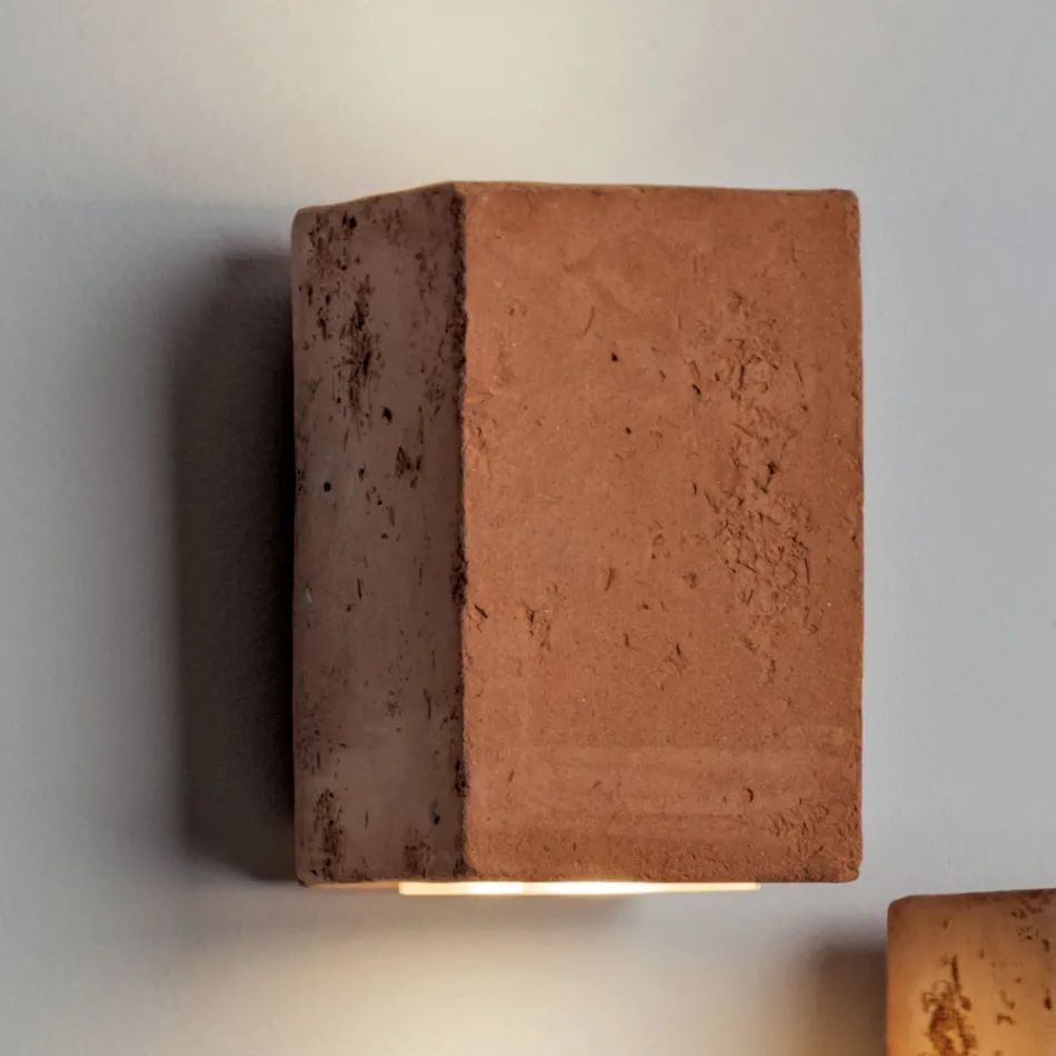 Toscot Smith applique da giardino a LED in terracotta, fatta a mano Viadurini