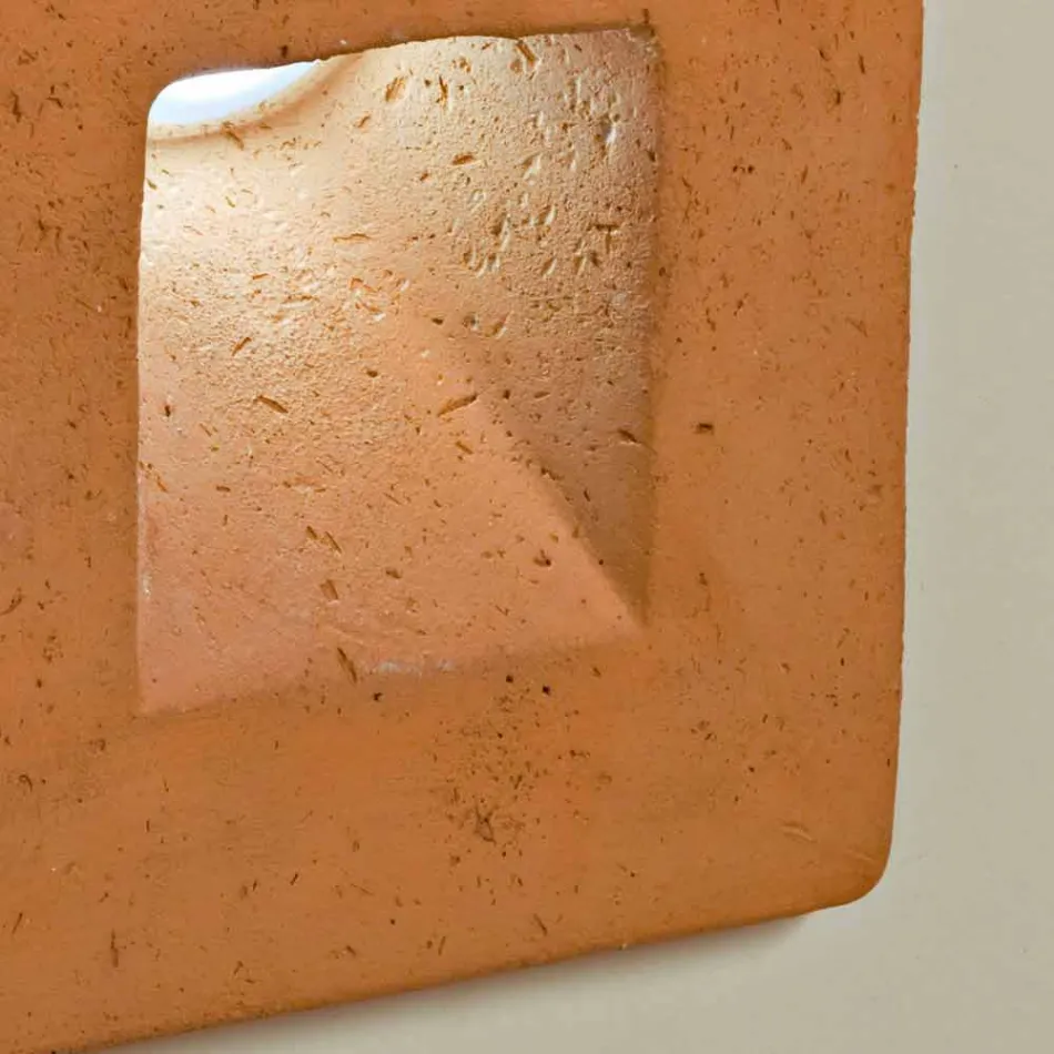 Toscot Square applique a LED quadrata per esterno in terracotta Viadurini