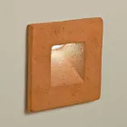 Toscot Square applique a LED quadrata per esterno in terracotta Viadurini