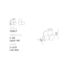 Toscot Traffic applique a parete in ceramica e metallo prodotta in Toscana Viadurini