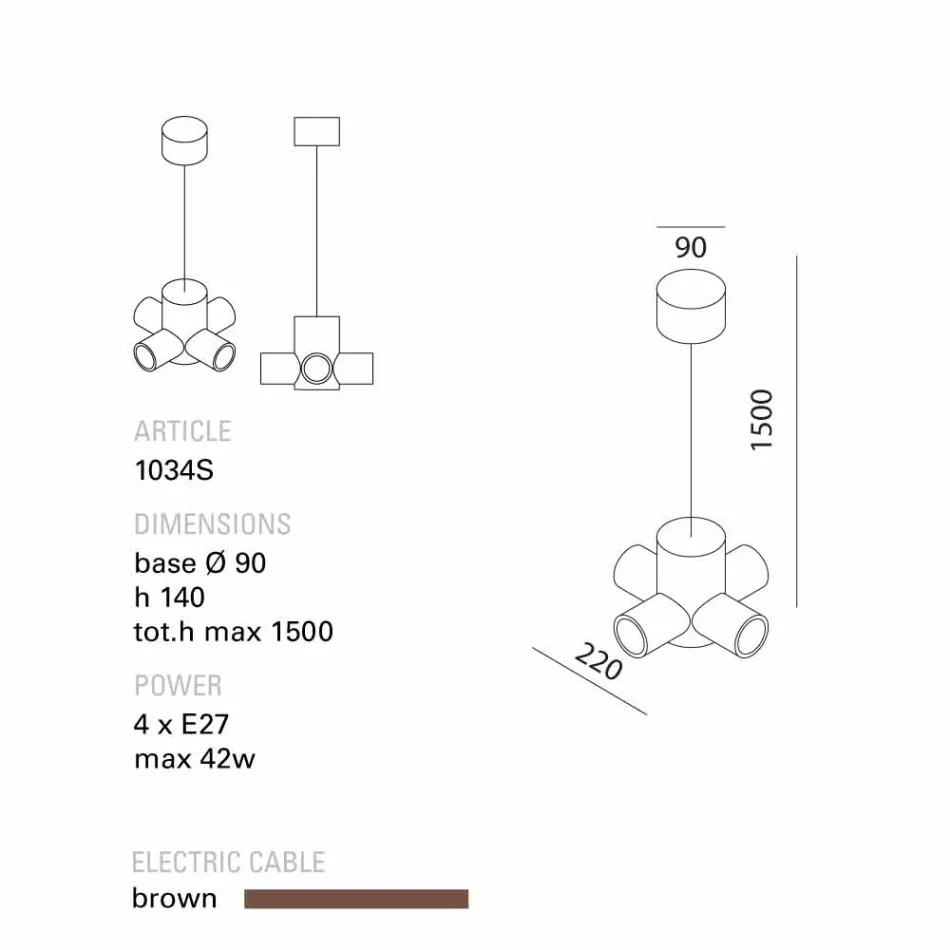 Toscot Traffic lampada a sospensione in ceramica made in Toscana Viadurini