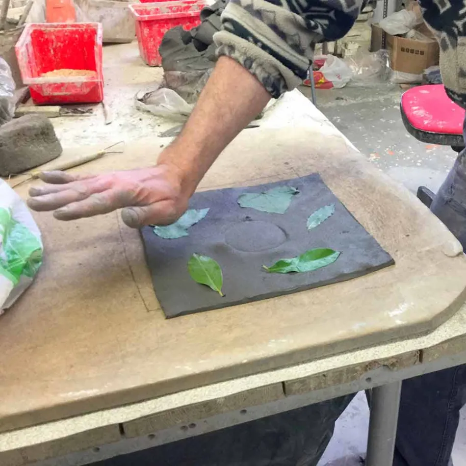 Toscot Vivaldi applique in terracotta fatta a mano in Italia Viadurini