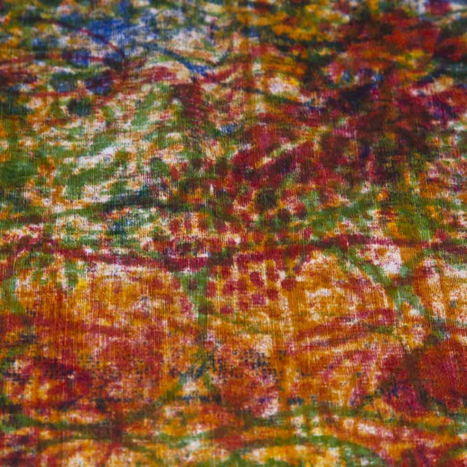 Tovaglia Artigianale in Cotone Stampa Realizzata a Mano Pezzo Unico - Marchi Viadurini